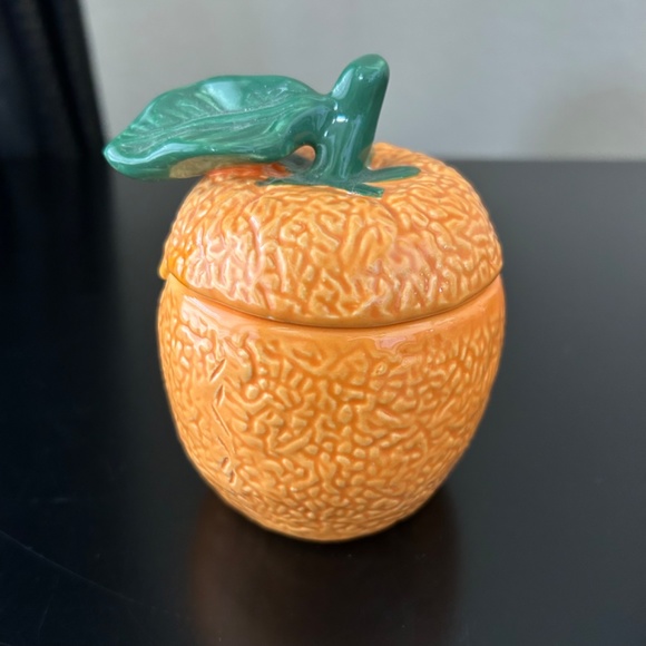 Orange Jam Jar with Spoon. Like New - Picture 3 of 6